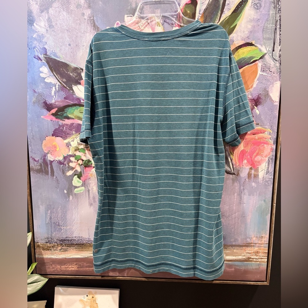 Lululemon Basic V Neck Shirt Men's Heathered Dark Turquoise - Picture 5 of 5